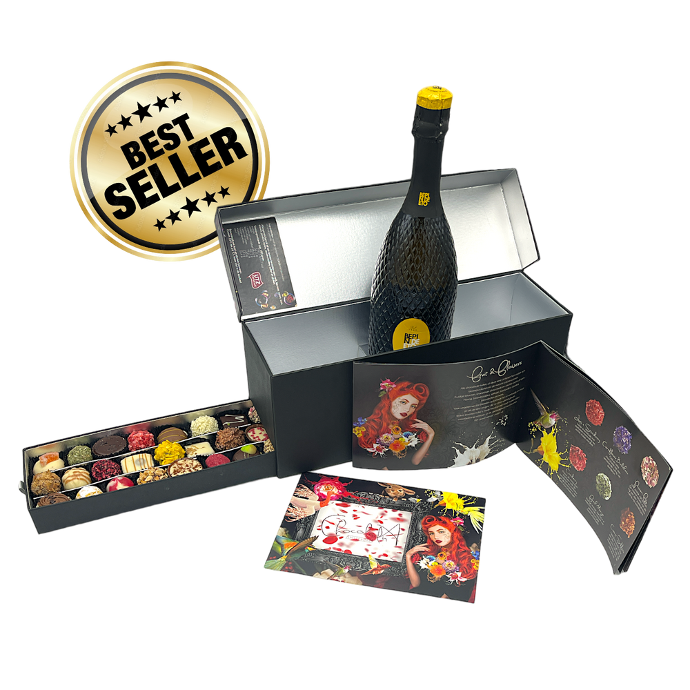 Prosecco, bonbons & truffels - Groot feest in luxe mix lade-box.