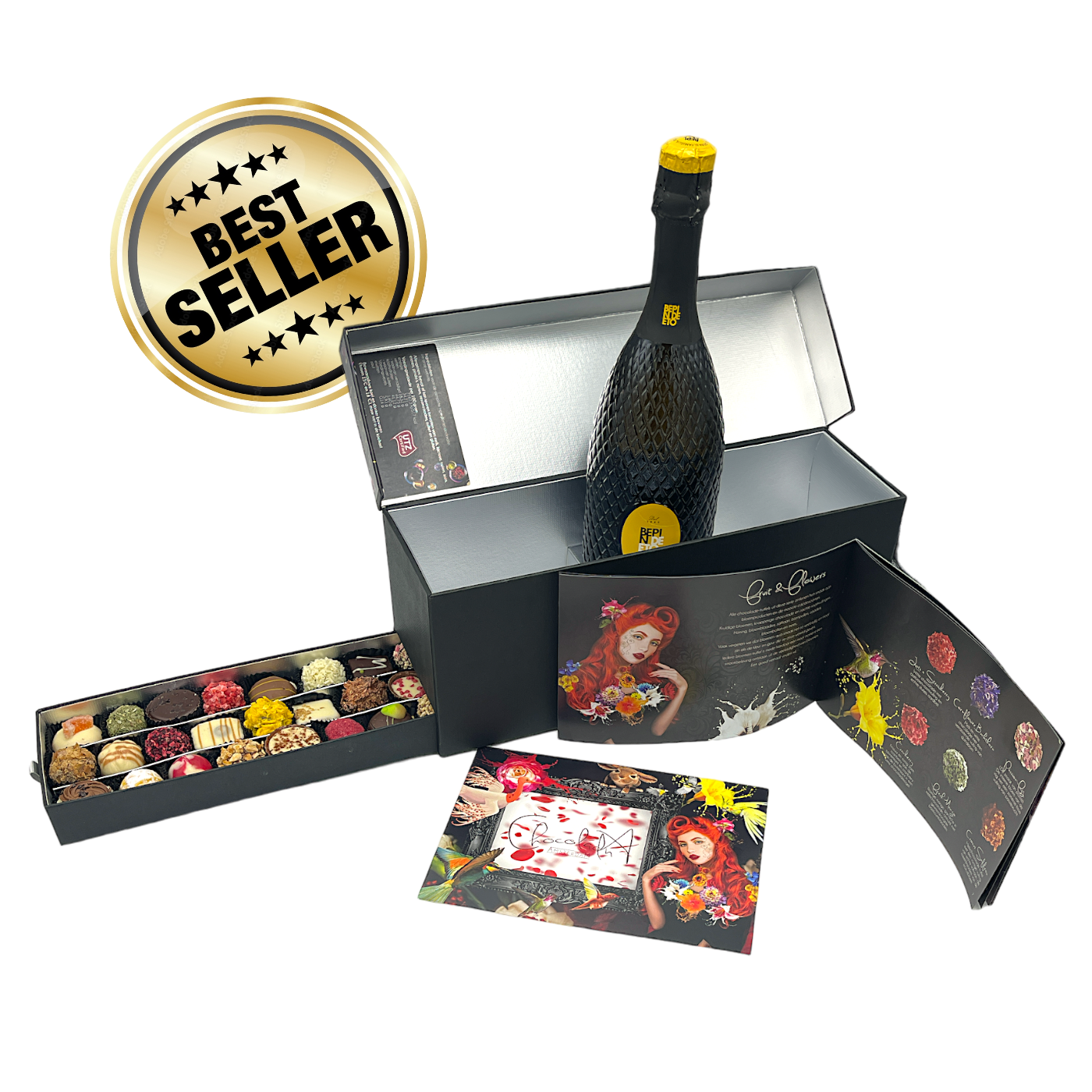 
                  
                    Prosecco, bonbons & truffels - Groot feest in luxe mix lade-box.
                  
                