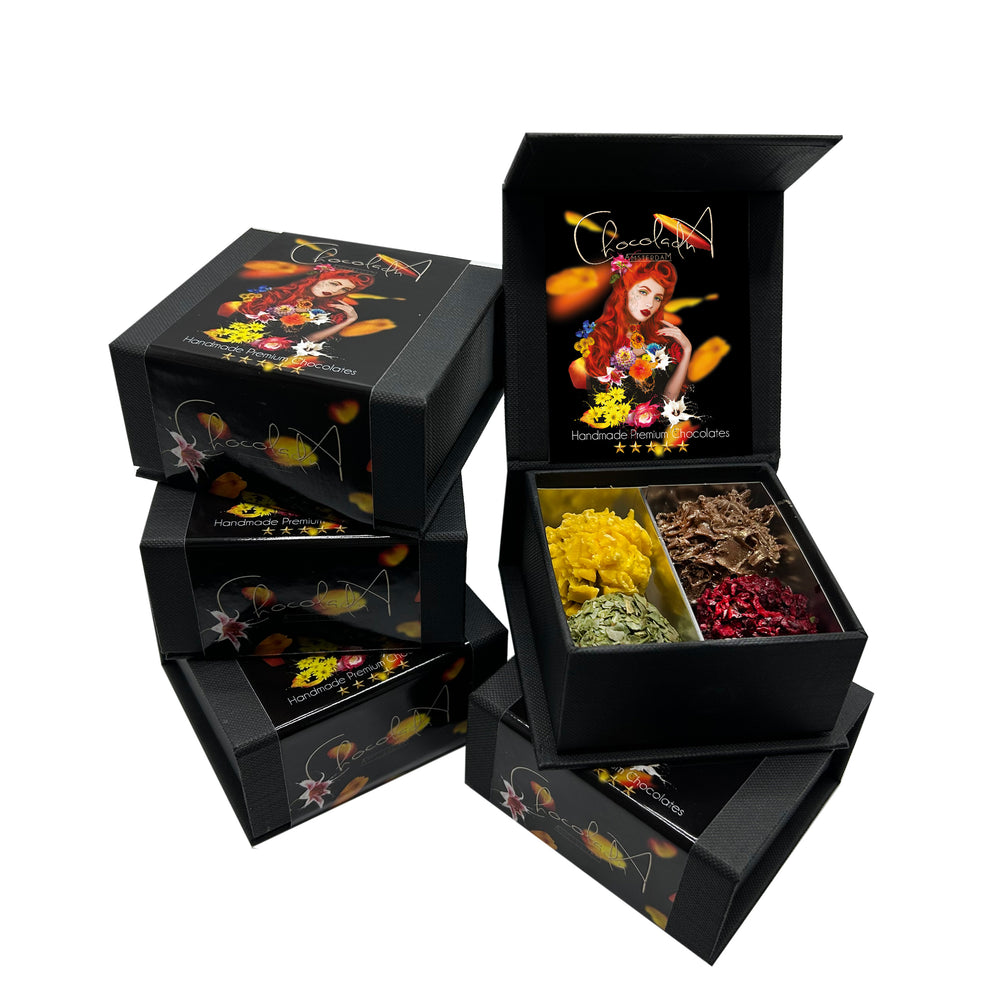 
                  
                    TRUFFELS-ChocolaDNA-Handgemaakte Exclusieve Chocolade Truffels - set van 5 schattige doosjes (5 x 4 truffels)
                  
                