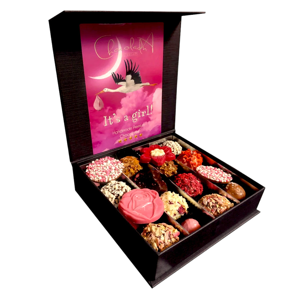 IT'S A GIRL! - Birth Mix Truffles & Pralines - SMALL (16 pieces)
