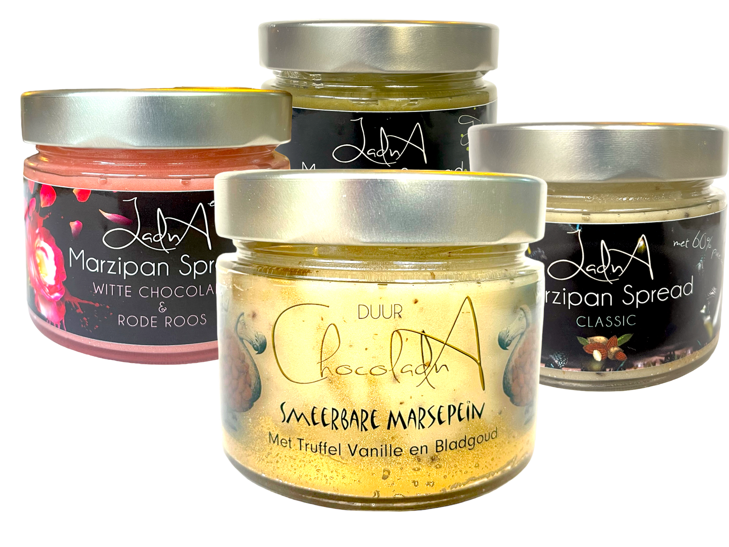 
                  
                    All 4 Marcipano flavors in one set The world's first spreadable marzipan (set of 4 jars)
                  
                