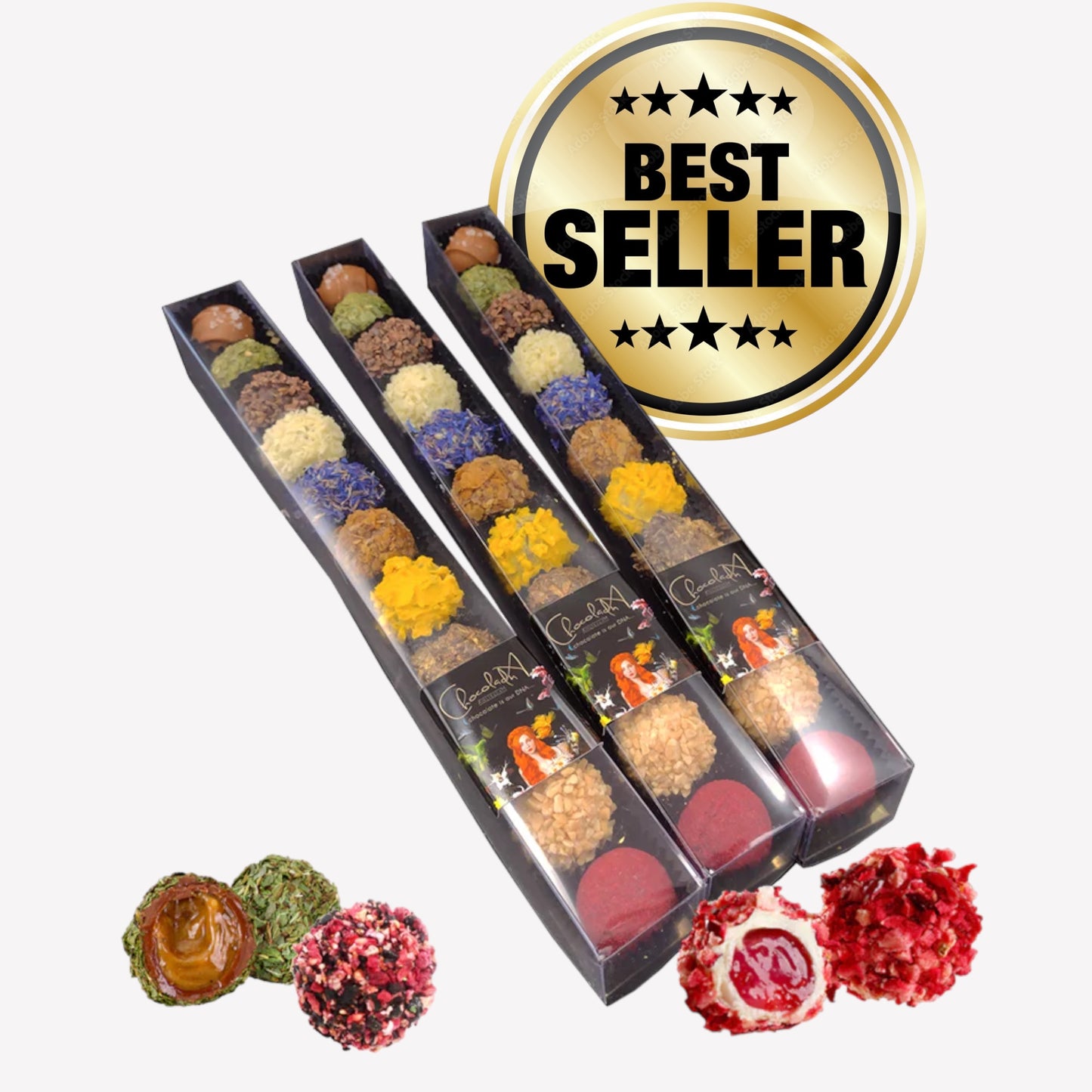 
                  
                    Luxury display cases with 40 cm of chocolate truffles 3 for 39.50
                  
                