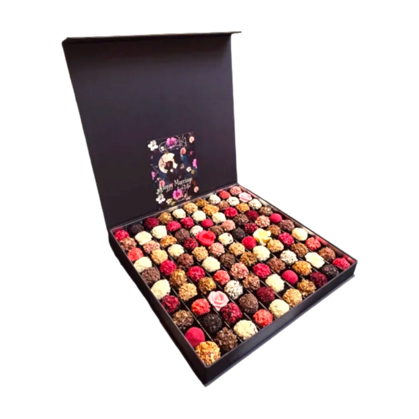 
                  
                    Wedding chocolates &amp; Truffles - not normally SO BIG (100) with nice card.
                  
                