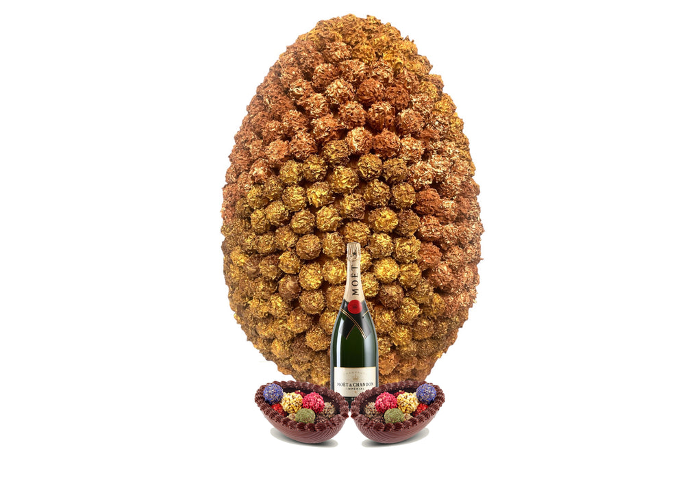 Gouden MEGA Paasei met 1000 Champagne truffels -20KG-