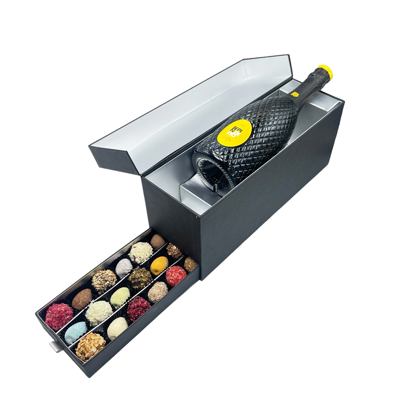 
                  
                    EASTER - Luxuriöse Schubladenbox für Ostern mit Schokolade und Prosecco 
                  
                